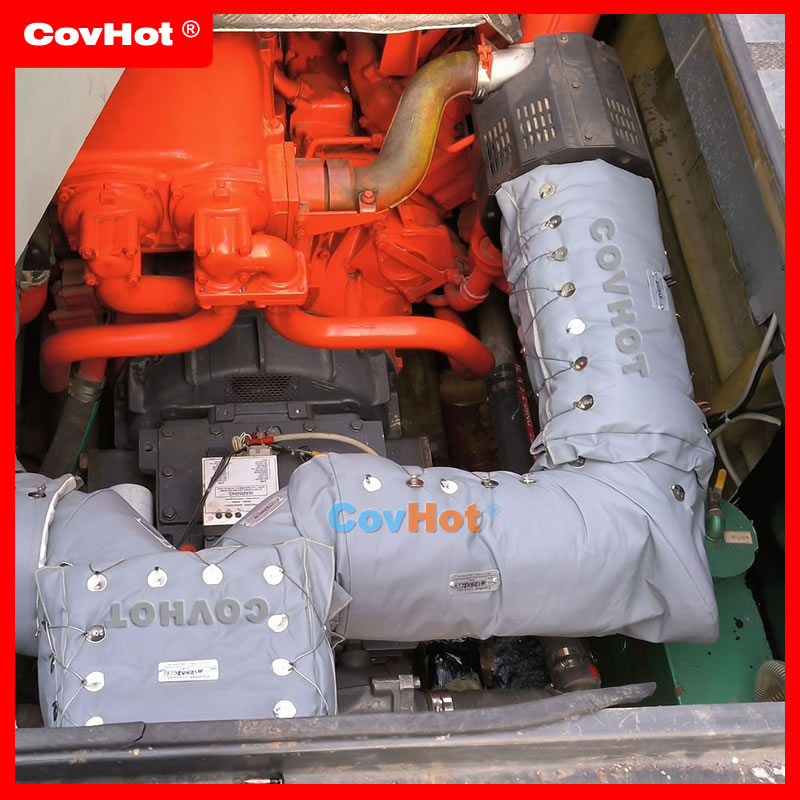 柔性排氣管排煙管絕熱套，工程車輛船舶火車發(fā)動(dòng)機(jī)排氣系統(tǒng)防護(hù)罩